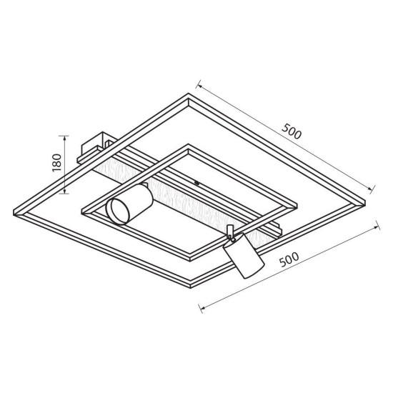 VIVALUX  LED ПЛАФОНИЕРА CAMPO LED 36W VIV005165