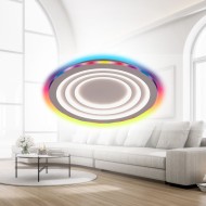VIVALUX  LED МУЛТИФУНКЦИОНАЛНА ПЛАФОНИЕРА С ДИСТАНЦИОННО DALIA LED 80W RGB+CCT VIV005170