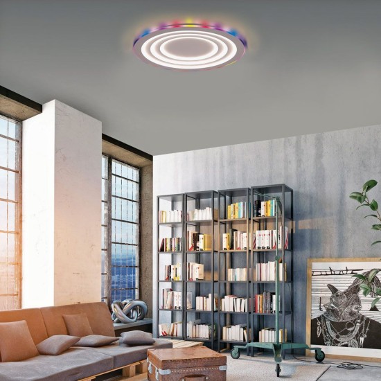 VIVALUX  LED МУЛТИФУНКЦИОНАЛНА ПЛАФОНИЕРА С ДИСТАНЦИОННО DALIA LED 80W RGB+CCT VIV005170