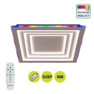 VIVALUX  LED МУЛТИФУНКЦИОНАЛНА ПЛАФОНИЕРА С ДИСТАНЦИОННО DAKOTA LED 102W RGB+CCT VIV005171 