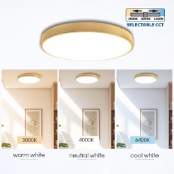 VIVALUX LED LIGHTING FIXTURE LUKA LED 35W GOLD CCT-SWITCH 3000K/4000K/6000K VIV005201