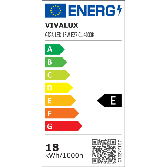 VIVALUX LED ЛАМПА GIGA LED ∙ VIV004696 18W ∙ 2000LM ∙ E27 ∙ 4000K
