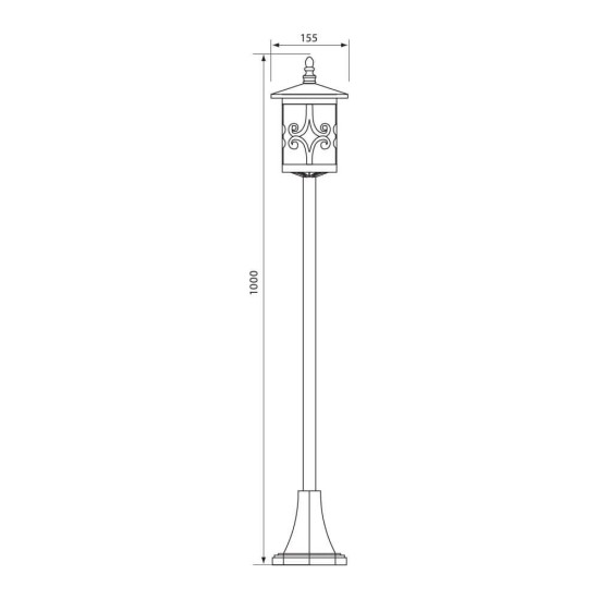 VIVALUX LAMPĂ STALP DE Grădină JARDIN ∙ PS008 ∙ CAFEA ∙ IP44 VIV004235