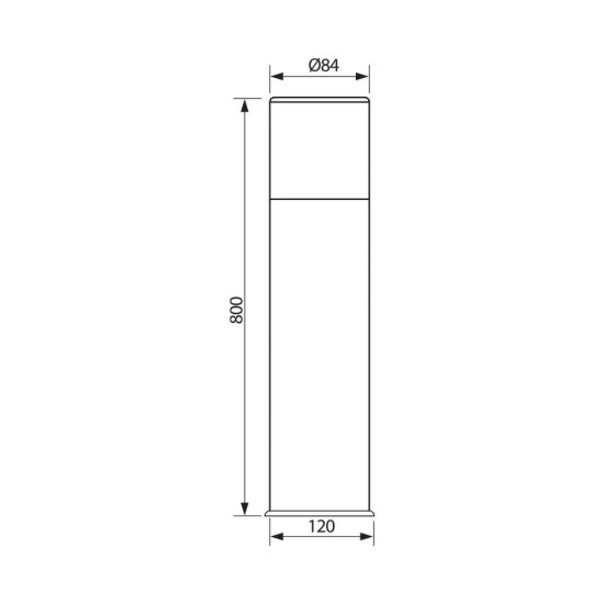 VIVALUX GARDEN POLE LIGHTING FIXTURE KYOTO/PS ∙ 1XE27 ∙ BLACK ∙ IP44 VIV004345