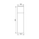 VIVALUX GARDEN POLE LIGHTING FIXTURE KYOTO/PS ∙ 1XE27 ∙ BLACK ∙ IP44 VIV004345