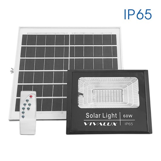 VIVALUX PROFECT LED CU PANOU SOLAR ISOLA LED ∙ 60W ∙ 550LM ∙ 6400K ∙ IP65