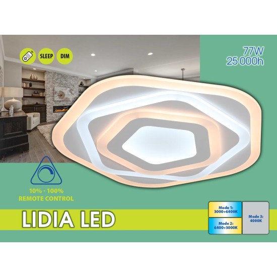 VIVALUX  LED ПЛАФОНИЕРА МУЛТИФУНКЦИОНАЛНА LIDIA LED  77W