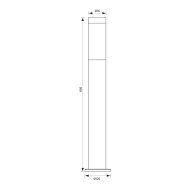 VIVALUX GARDEN POLE LIGHTING FIXTURE TOKYO/PS  1XE27  BLACK  IP44 VIV004670