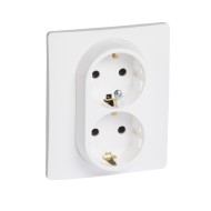 LEGRAND NILOE КОНТАКТ ДВОЕН ШУКО 16А С ДЕТСКА ЗАЩИТА БЯЛ 764544