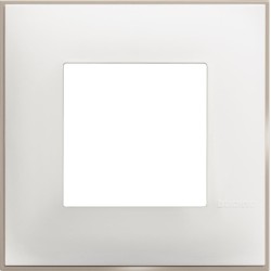 BTICINO CLASSIA 2 MODULES FRAME WHITE SATIN R4802WS