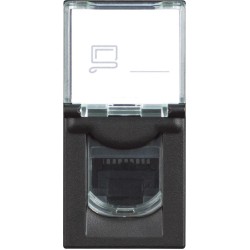 BTicino Classia РОЗЕТКA ИНТЕРНЕТ RJ45 UTP cat.5E 1-МОД ЧЕРЕН RG4279C5E
