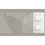 BTICINO CLASSIA 2 MODULES FRAME WHITE R4802RW