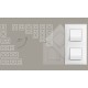 BTICINO CLASSIA 2 MODULES FRAME WHITE GOLD R4802WD