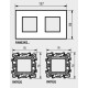 BTICINO CLASSIA RAMĂ 2+2 MODULE ALBĂ R4802M2RW