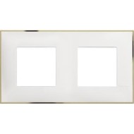 BTICINO CLASSIA 2+2 MODULES FRAME WHITE GOLD R4802M2WD