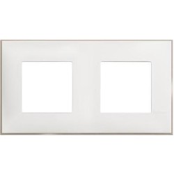 BTICINO CLASSIA 2+2 MODULES FRAME WHITE SATIN R4802M2WS