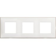 BTICINO CLASSIA TRIPLE MODULES FRAME WHITE SATIN R4802M3WS
