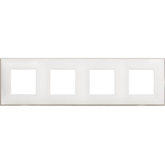 BTICINO CLASSIA 4 MODUL FRAME WHITE SATIN R4802M4WS