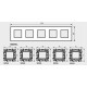 BTICINO CLASSIA RAMĂ 5 MODULE ALBĂ R4802M5RW