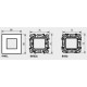 BTICINO CLASSIA 2 MODULES FRAME WHITE GOLD R4802WD