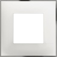 BTICINO CLASSIA 2 MODULES FRAME WHITE CHROME R4802WR