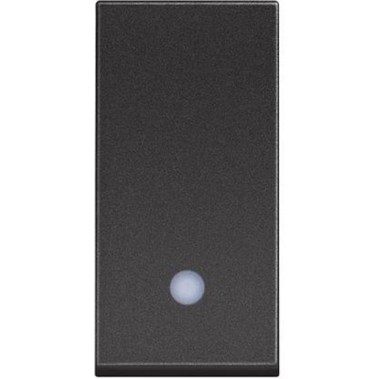 BTICINO CLASSIA CHEIE SINGURA CU INDICATIE CAP.1 1-MODURI. 10A NEGRU RG4001L