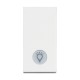 BTicino Classia CHEIE LAMPĂ SINGUR SIMBOL 1-MOD. 10A ALB MAT RW4001LA