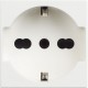 BTicino Classia CONTACT SHUKO/ITALIAN STAND. 2-MODE 10/16A WHITE MAT RW4141P