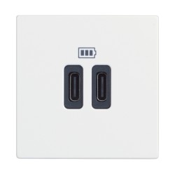 PRISA BTICINO CLASSIA 2xUSB TIP C 5Vdc 2-MODURI ALB RW4286C2 