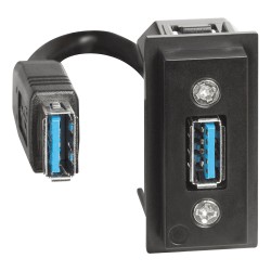 BTICINO LIVING NOW МЕХАНИЗЪМ РОЗЕТКА USB ТИП А КАБЕЛ 15СМ. 1-МОД K4285P  