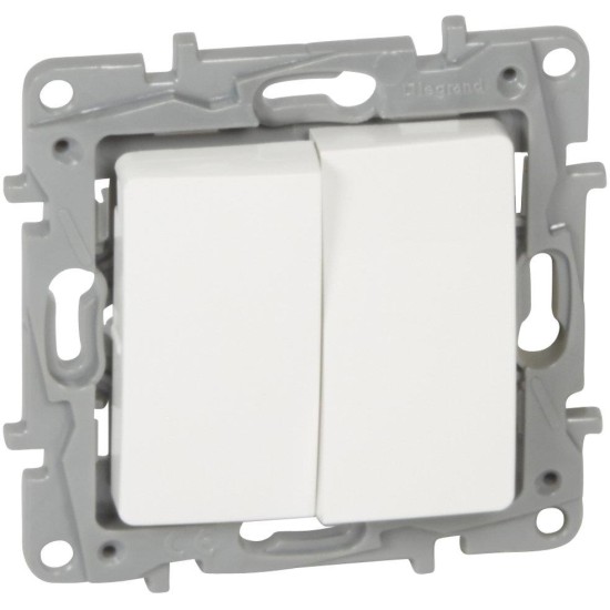 LEGRAND NILOE SWITCH DIVIATOR CH.6 10A + BUTTON 6A WHITE 764509