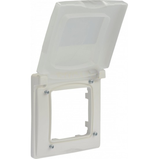 LEGRAND NILOE SINGLE FRAME WITH COVER IP44 WHITE 665000