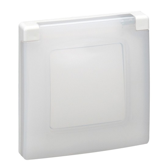 LEGRAND NILOE SINGLE FRAME WITH COVER IP44 WHITE 665000