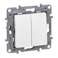 LEGRAND NILOE INTRERUPATOR DUBLU ALB 10A 764506