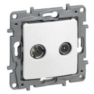 LEGRAND NILOE PRISE TV-SAT BATĂ TRANZIȚIONALĂ 14dB ALB 764557