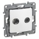 LEGRAND NILOE PRISE TV-SAT BATĂ TRANZIȚIONALĂ 14dB ALB 764557