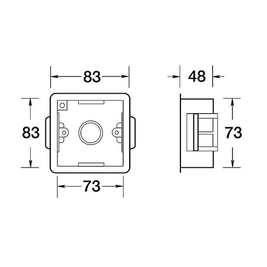 BS APPLEBY Consolă PVC pentru gips-carton, pentru cheie 86x86 BELANKO S SB632
